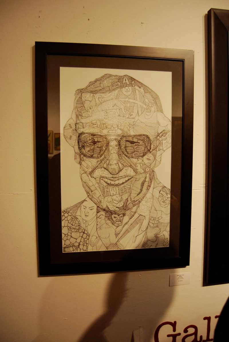 Illustration for article titled Trippy Re-Interpretations of Stan Lee's Comic Book Characters at Art Show
